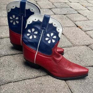 Tony Lama Red White & Blue Cowboy Boots